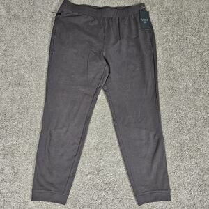 VRST Pants Mens XL Graphic Charcoal Slim Fit Zip Jogger Sweatpants Stretch